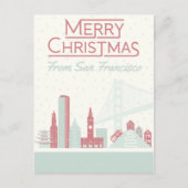 Vrolijk kerstfeest in San Francisco Briefkaart (Voorkant)