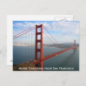 Vrolijk kerstfeest in San Francisco Feestdagenkaart (Voorkant / Achterkant)