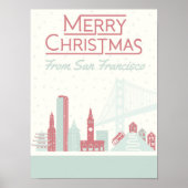 Vrolijk kerstfeest in San Francisco Poster (Voorkant)