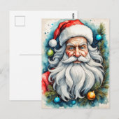 Vrolijk kerstfeest in Santa Claus Briefkaart (Voorkant / Achterkant)