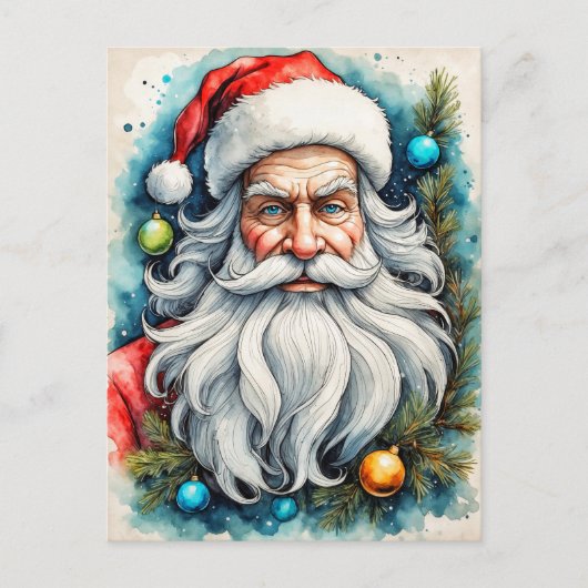 Vrolijk kerstfeest in Santa Claus Briefkaart (Voorkant)