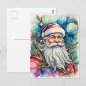 Vrolijk kerstfeest in Santa Claus Briefkaart (Voorkant / Achterkant)