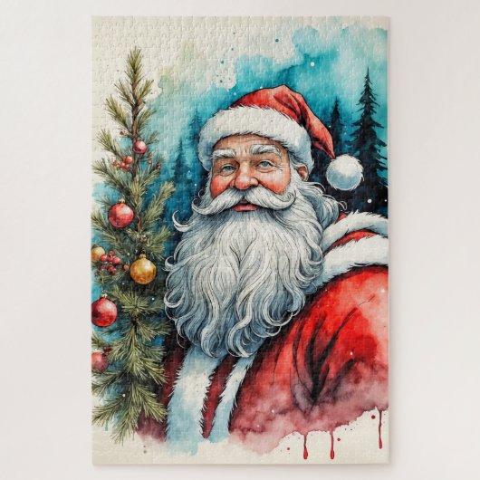 Vrolijk kerstfeest in Santa Claus Legpuzzel (Verticaal)
