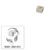 Vrolijk kerstfeest in Santa Claus Rubberstempel (Gestempeld)