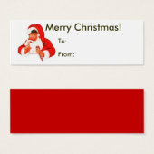 Vrolijk kerstfeest in Santa Label Mini Visitekaartjes (Voorkant /achterkant)