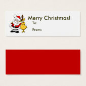 Vrolijk kerstfeest in Santa Label Mini Visitekaartjes (Voorkant /achterkant)