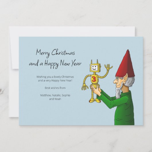 Vrolijk kerstfeest in Santa's Speelgoed Workshop Feestdagenkaart (Voorkant)