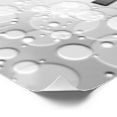 Vrolijk kerstfeest in Silver en Red Perfect Poster (Hoek)