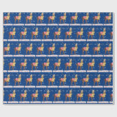Vrolijk kerstfeest in Snowflakes Cadeaupapier (Vlak)