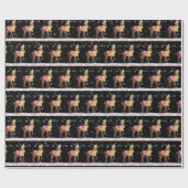 Vrolijk kerstfeest in Snowflakes Cadeaupapier (Vlak)