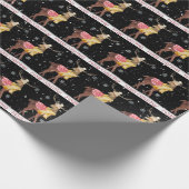 Vrolijk kerstfeest in Snowflakes Cadeaupapier (Hoek)