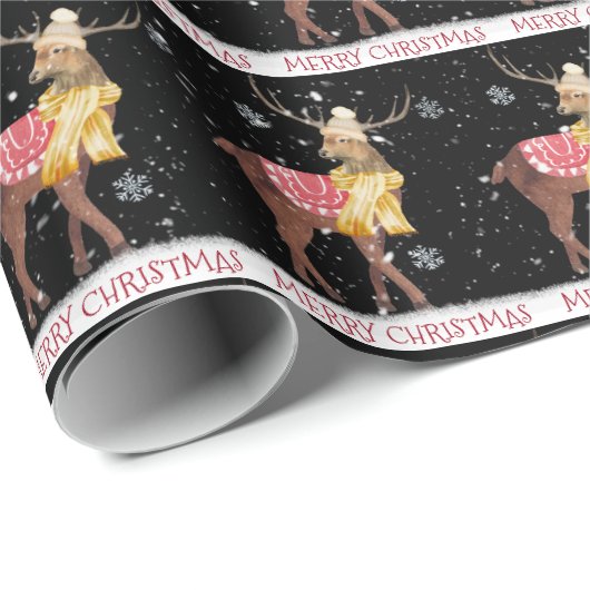 Vrolijk kerstfeest in Snowflakes Cadeaupapier (Rol Hoek)