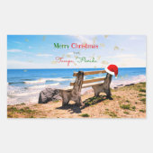 Vrolijk kerstfeest in Tampa, Florida, Rechthoekige Sticker (Voorkant)