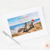Vrolijk kerstfeest in Tampa, Florida, Rechthoekige Sticker (Envelop)
