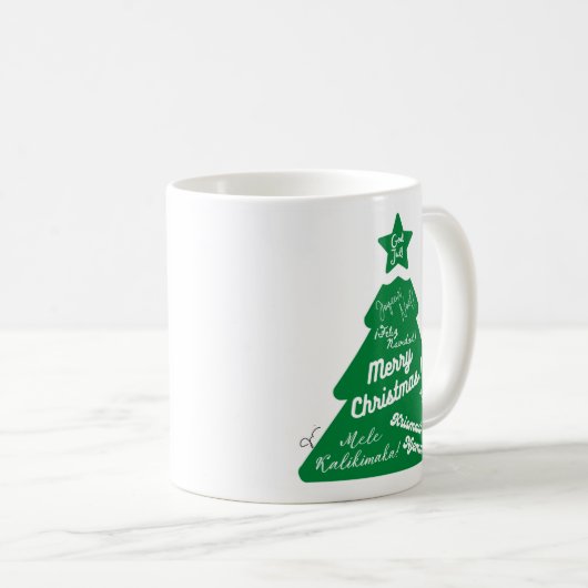 Vrolijk kerstfeest in vele talen Mok (Voorkant rechts)