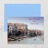 Vrolijk kerstfeest in Venetië, Italië Feestdagenkaart (Voorkant / Achterkant)