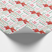 Vrolijk kerstfeest in verschillende talen cadeaupapier (Hoek)