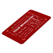 Vrolijk kerstfeest in verschillende talen! magneet (Linkerzijde)
