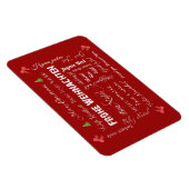 Vrolijk kerstfeest in verschillende talen! magneet (Rechterzijde)