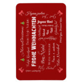 Vrolijk kerstfeest in verschillende talen! magneet (Verticaal)