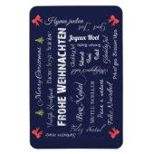 Vrolijk kerstfeest in verschillende talen! magneet (Verticaal)