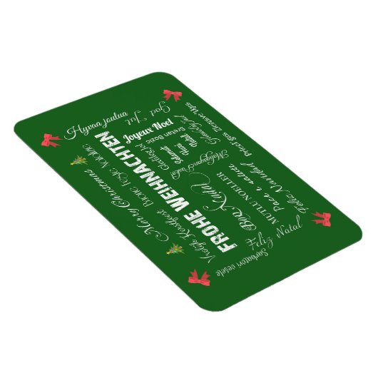 Vrolijk kerstfeest in verschillende talen! magneet (Rechterzijde)