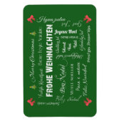 Vrolijk kerstfeest in verschillende talen! magneet (Verticaal)
