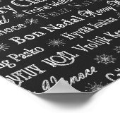 Vrolijk kerstfeest in verschillende talen poster (Hoek)