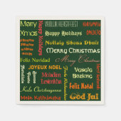 Vrolijk kerstfeest in verschillende talen servetten (Voorkant)