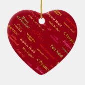 Vrolijk kerstfeest in verschillende wereldtalen keramisch ornament (Achterkant)