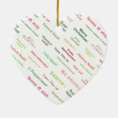 Vrolijk kerstfeest in verschillende wereldtalen keramisch ornament (Achterkant)