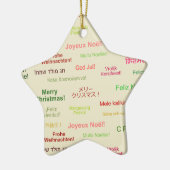 Vrolijk kerstfeest in verschillende wereldtalen keramisch ornament (Links)