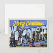 Vrolijk kerstfeest in Wisconsin  stijl Briefkaart (Voorkant / Achterkant)