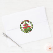Vrolijk kerstfeest in Wreatest Round Sticker (Envelop)