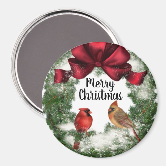 Vrolijk kerstfeest in Wreats  Magnet (Voorkant / Achterkant)
