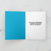 Vrolijk kerstfeest in Yorkie Dog in rendieroren Feestdagen Kaart (Binnen)