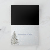 Vrolijk kerstfeest in zwart feestdagen kaart (Binnen)