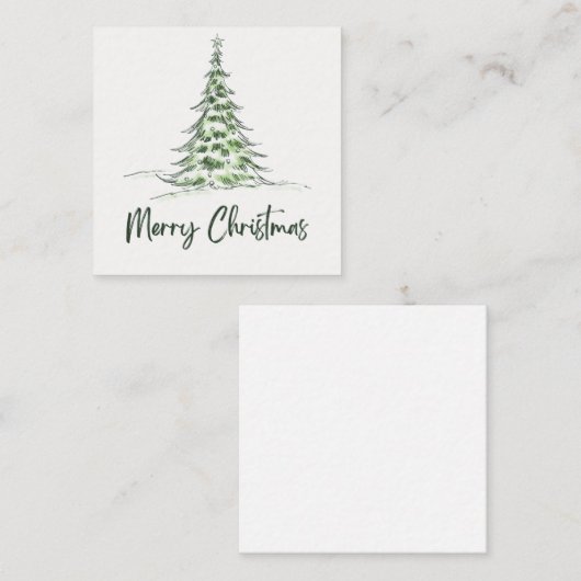 Vrolijk kerstfeest informatiekaartje (Voorkant / Achterkant)