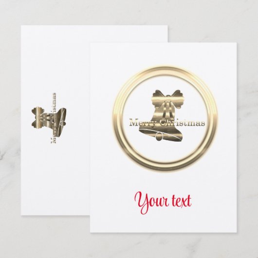 Vrolijk kerstfeest informatiekaartje (Voorkant / Achterkant)