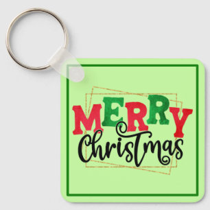 Vrolijk kerstfeest ingelijst-80716 sleutelhanger
