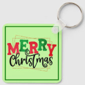 Vrolijk kerstfeest ingelijst-80716 sleutelhanger (Achterkant)