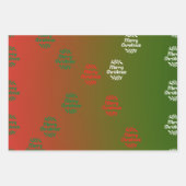 Vrolijk kerstfeest inpakpapier vel (Voorkant 2)