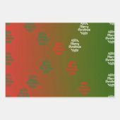 Vrolijk kerstfeest inpakpapier vel (Voorkant 3)