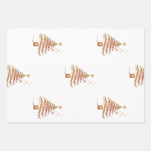 Vrolijk kerstfeest! inpakpapier vel (Voorkant 2)