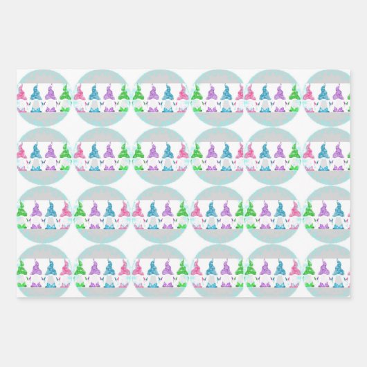 Vrolijk kerstfeest inpakpapier vel (Voorkant)