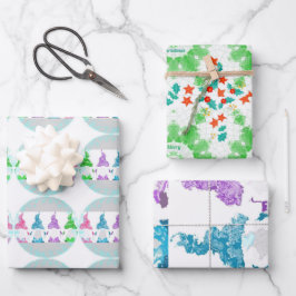 Vrolijk kerstfeest inpakpapier vel