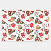 Vrolijk kerstfeest inpakpapier vel (Voorkant 3)
