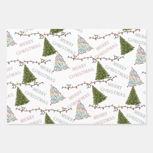 Vrolijk kerstfeest inpakpapier vel (Voorkant 2)