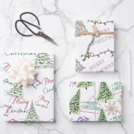 Vrolijk kerstfeest inpakpapier vel