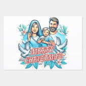 Vrolijk kerstfeest inpakpapier vel (Voorkant 3)